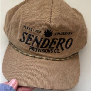 Sendero Provisions tan corduroy snapback hat